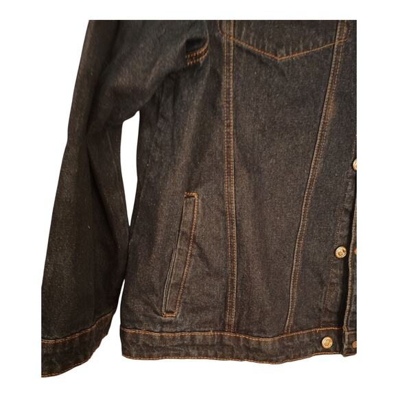 PRETTYLITTLETHING Women's Denim Jacket Oversized Boyfriends Dark Wash Size 8 - Picture 4 of 10